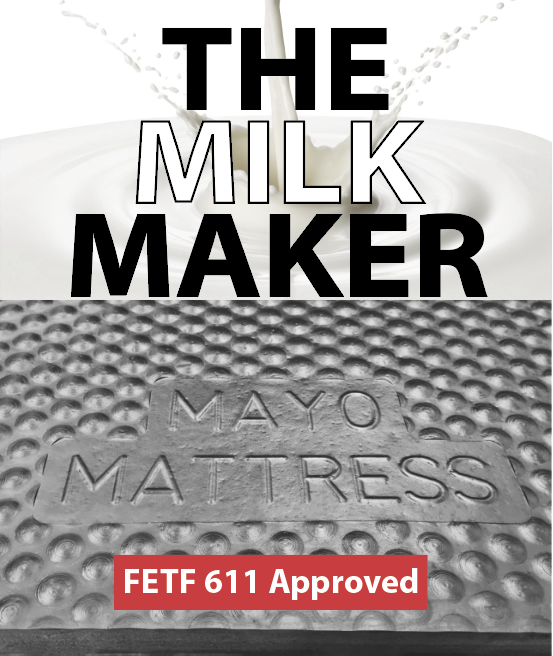 superior to FETF612 the Mayo Mattress is FETF611 qualified and the best option for a cow cubicle bed